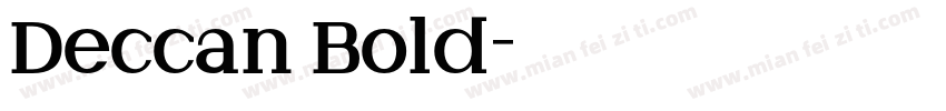 Deccan Bold字体转换